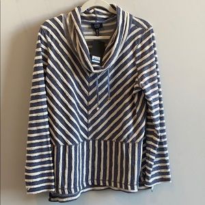 Blue and White Spring Sweater